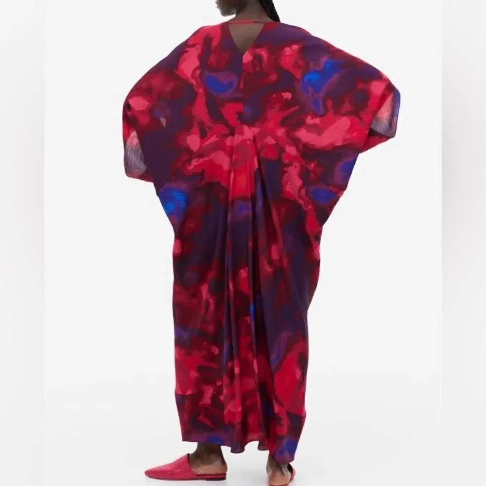 H&M Ramadan Modest Collection Viscose Kaftan Dress New - Picture 8 of 10